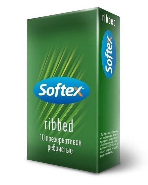 Презервативы Софтекс/Softex Ribbed, презерватив, ребристые, 10 шт.